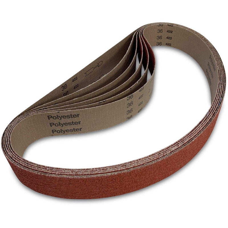 Red Label Abrasives أحزمة صنفرة سيراميك حافة طحن معدني 2 × 42 بوصة 36 حبيبة من ريد ليبل أبرسيفز، عمر طويل إضافي، 6 عبوات - Image 2